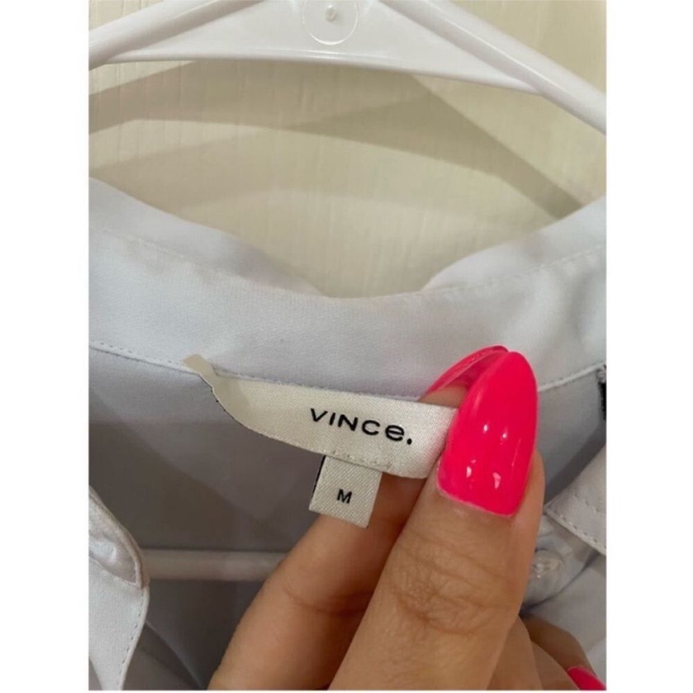 Vince Button Down Blouse Size Medium - image 2